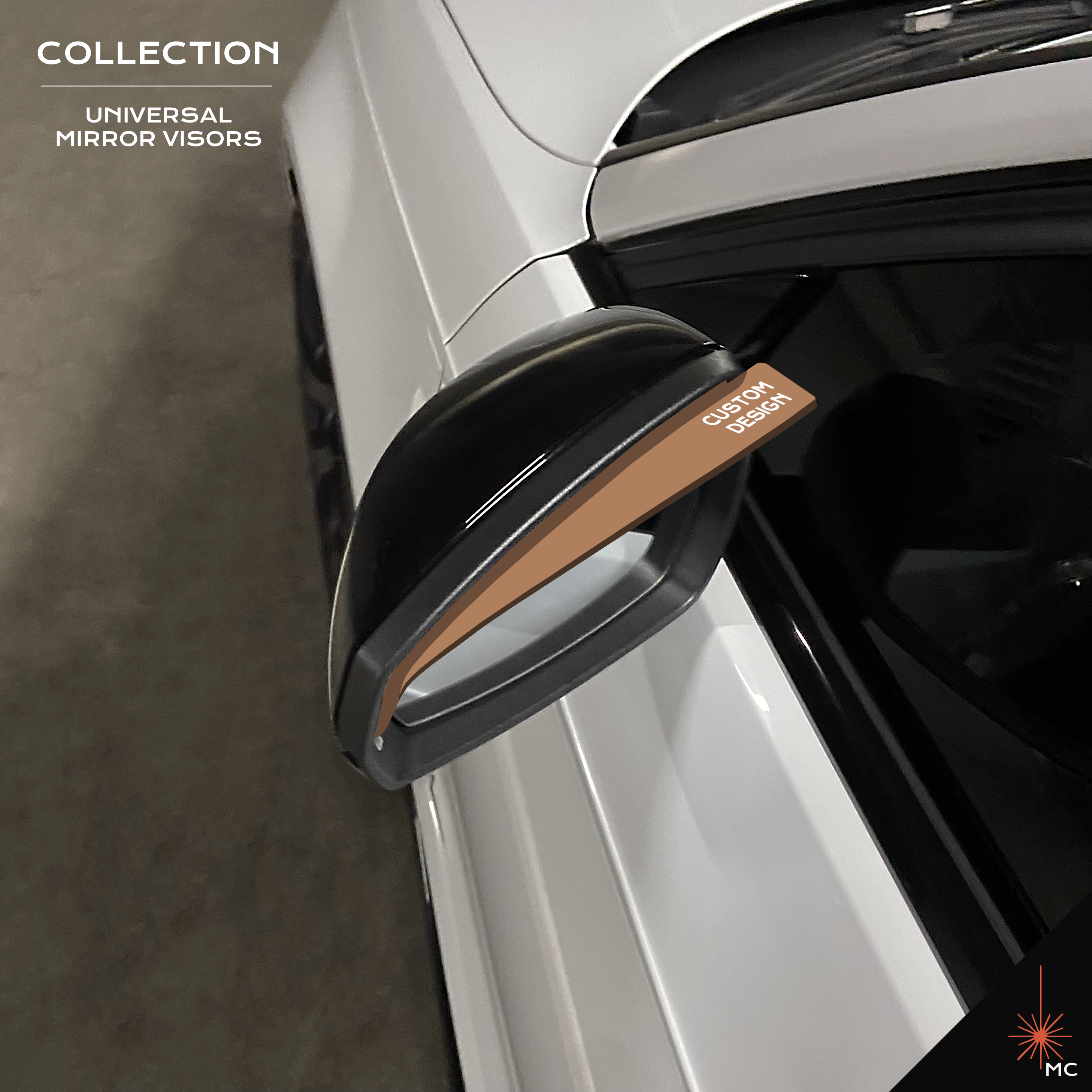 Custom Universal Side Mirror Visors - Pair (Motor Vehicle Accessories)