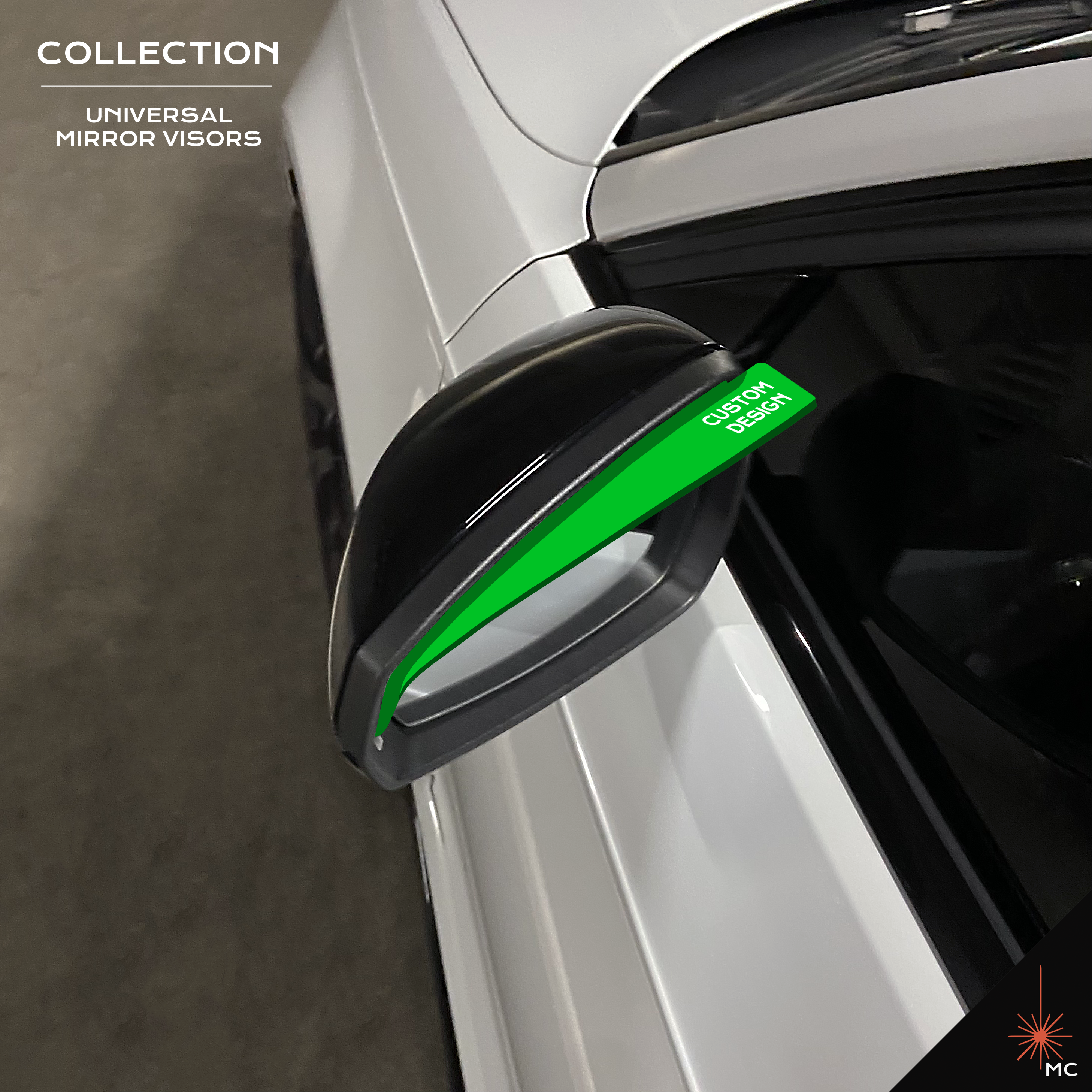 Custom Universal Side Mirror Visors - Pair (Motor Vehicle Accessories)