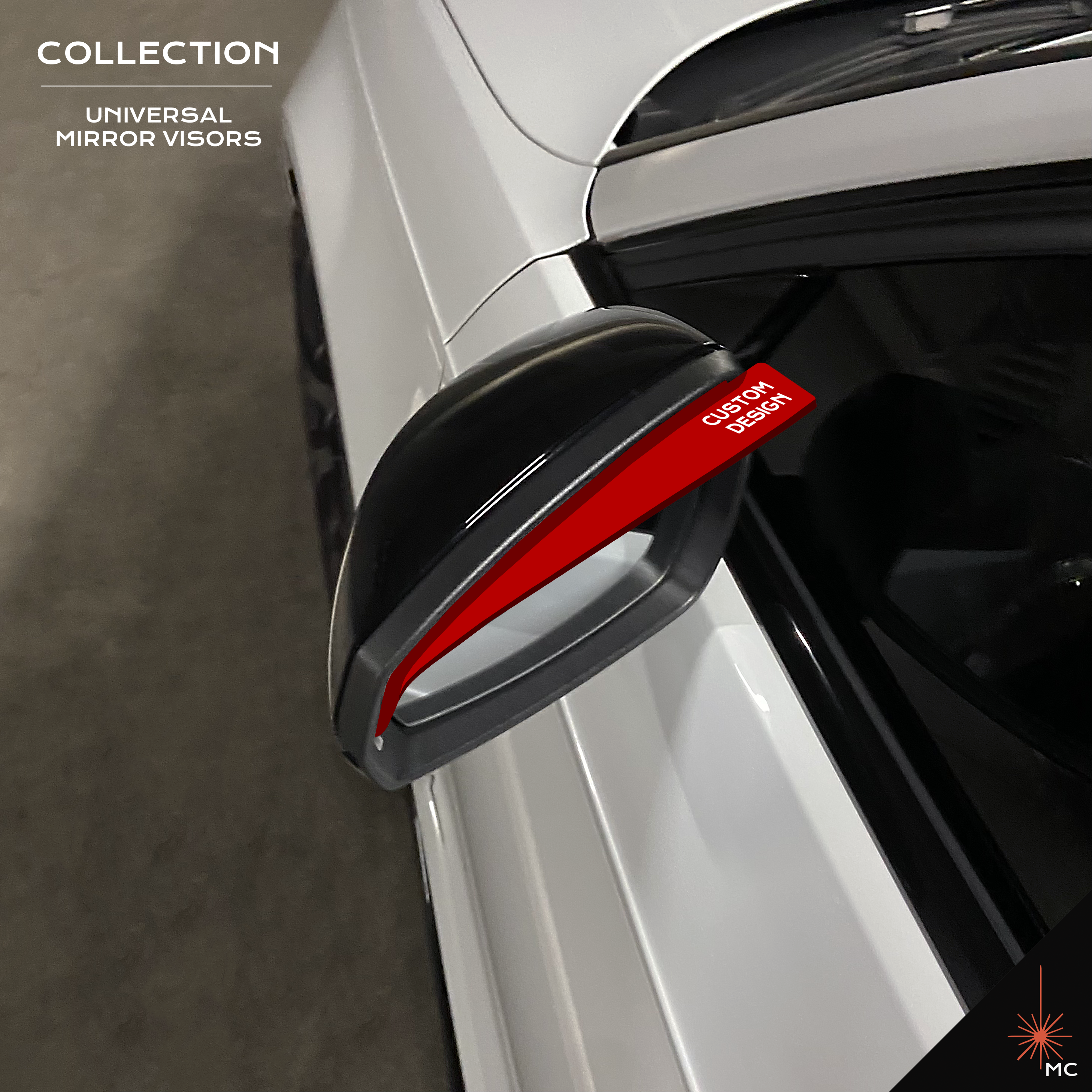 Custom Universal Side Mirror Visors - Pair (Motor Vehicle Accessories)