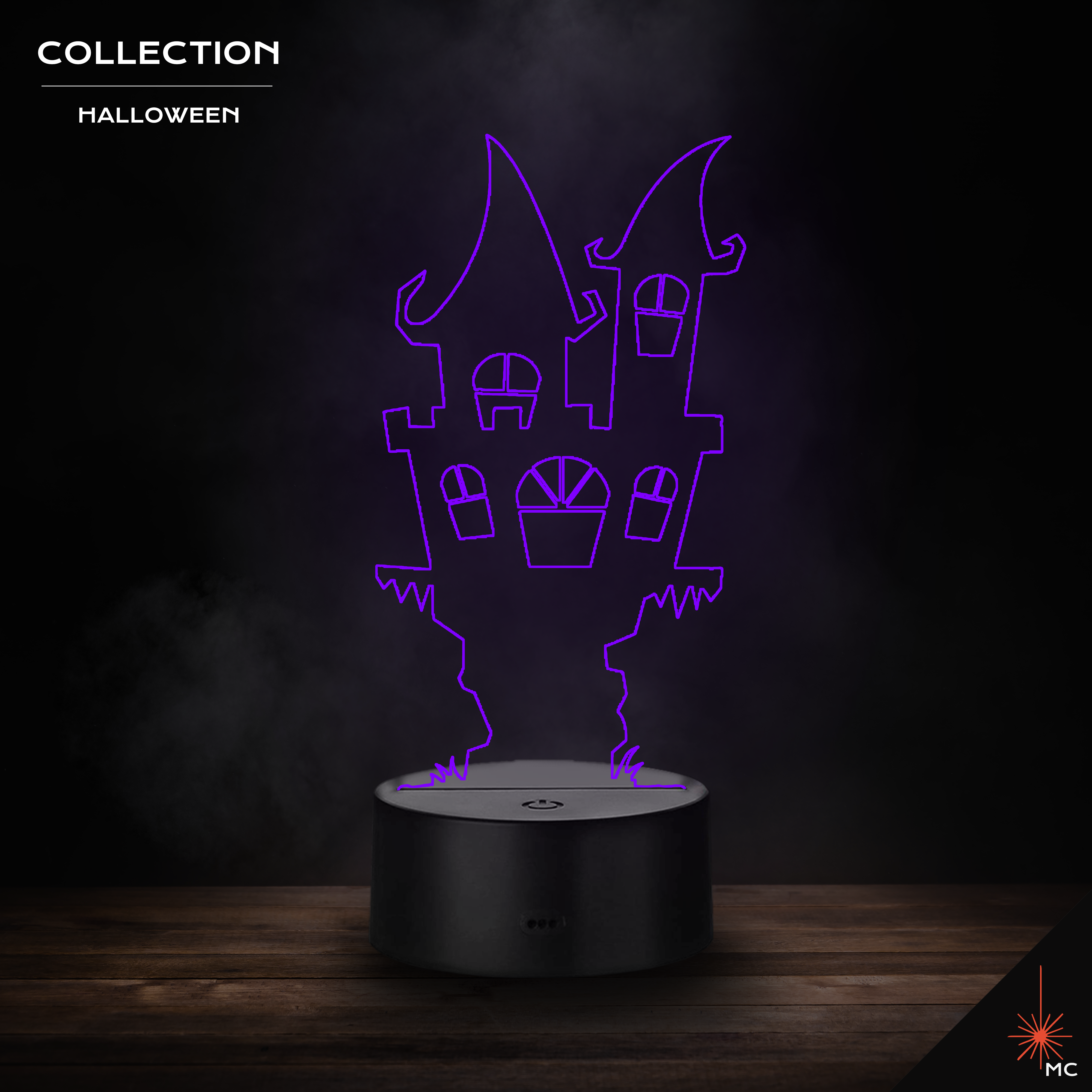 LED Lamp - Spooky Castle (Halloween)