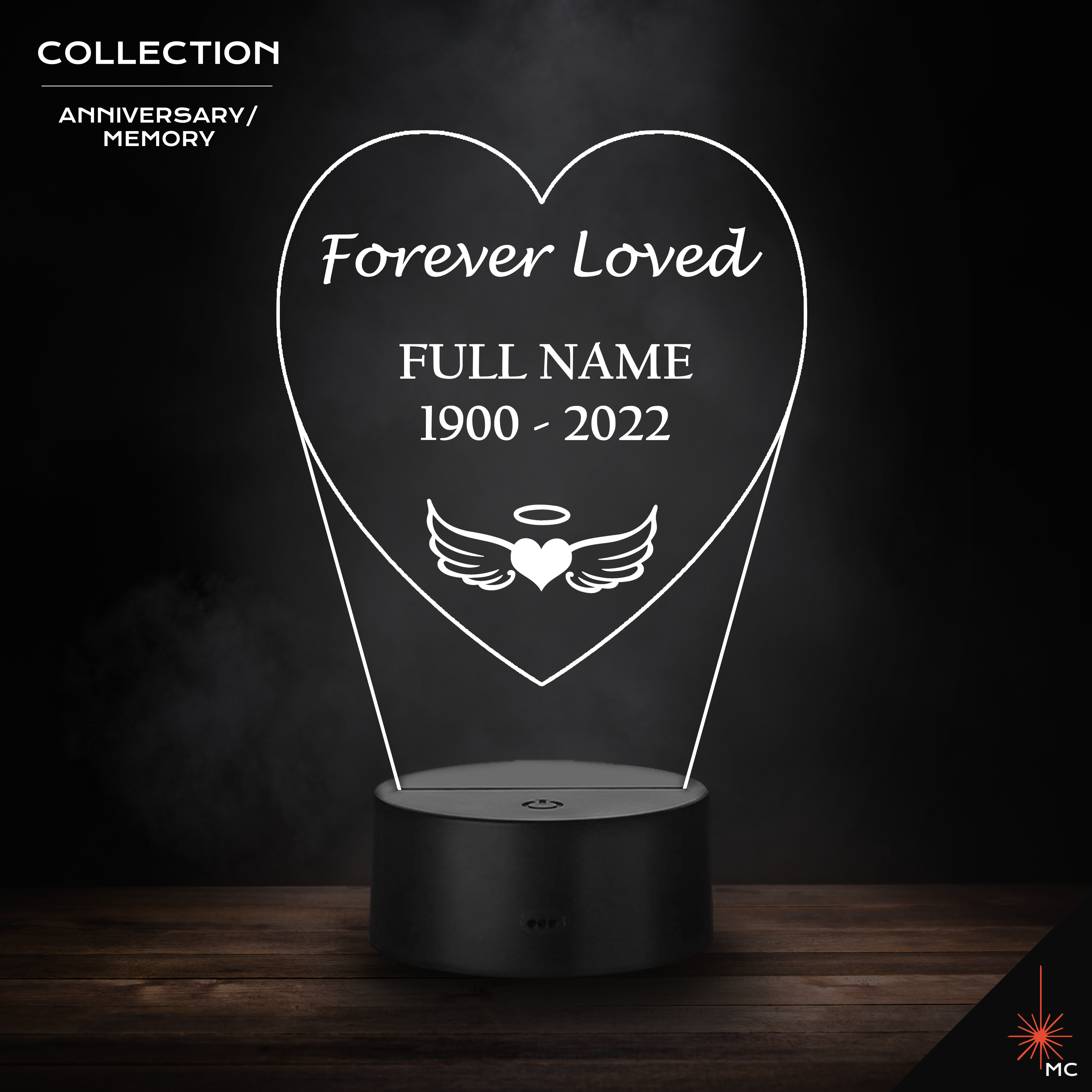 LED Lamp - Forever Loved (Anniversary / Memory)