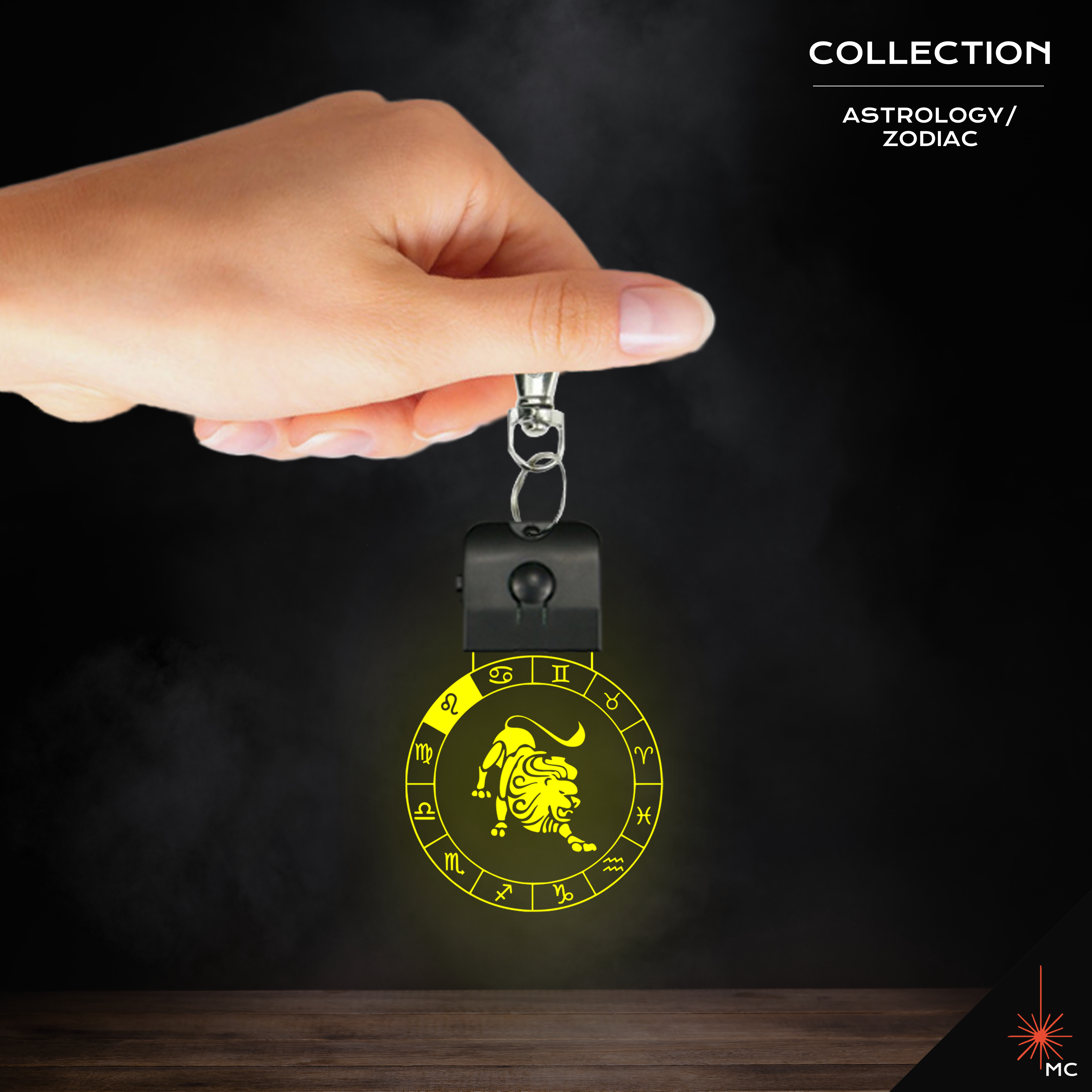 LED Keychain - Leo (Astrology / Zodiac)