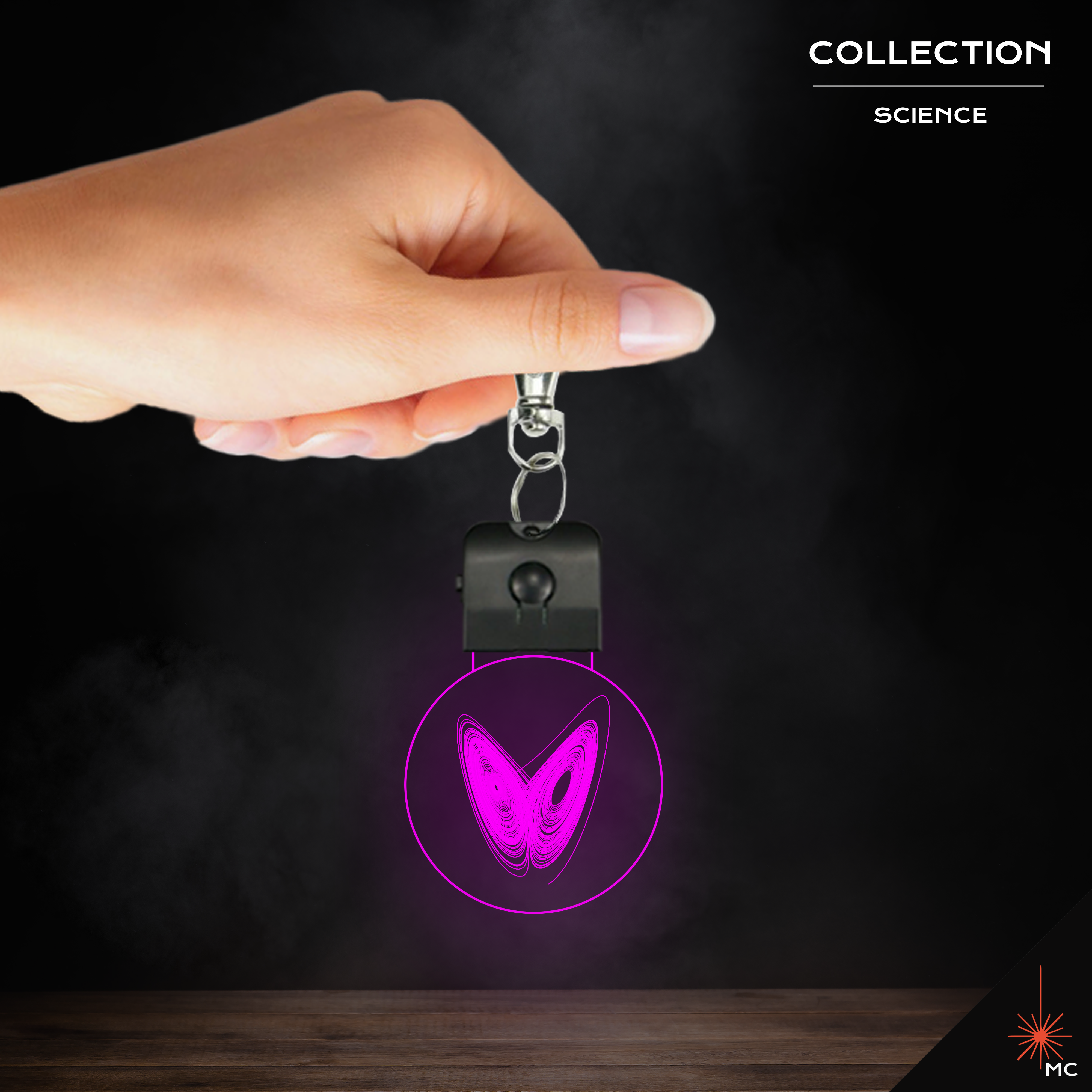 LED Keychain - Lorenz Attractor (Science)