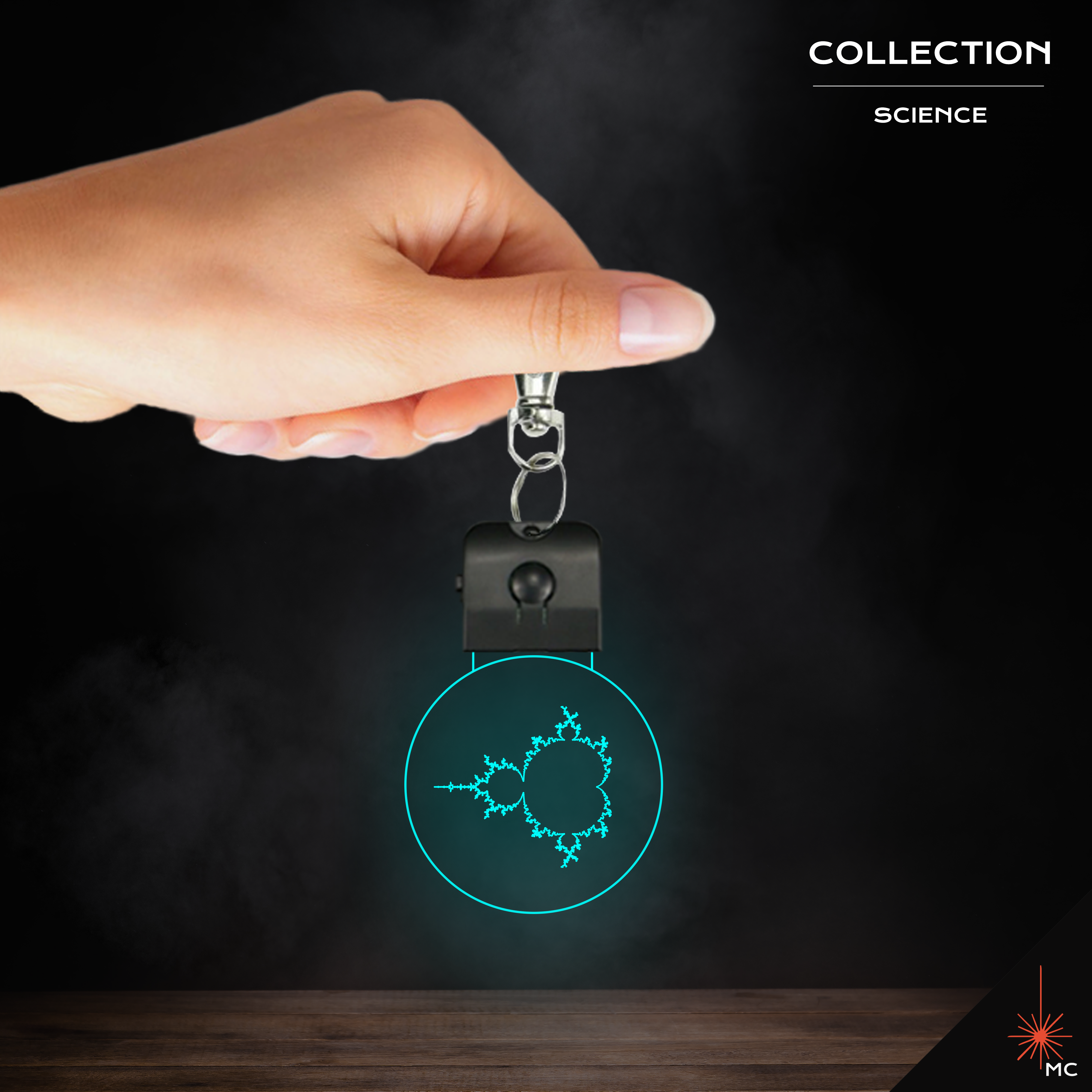 LED Keychain - Mandelbrot Set (Science)