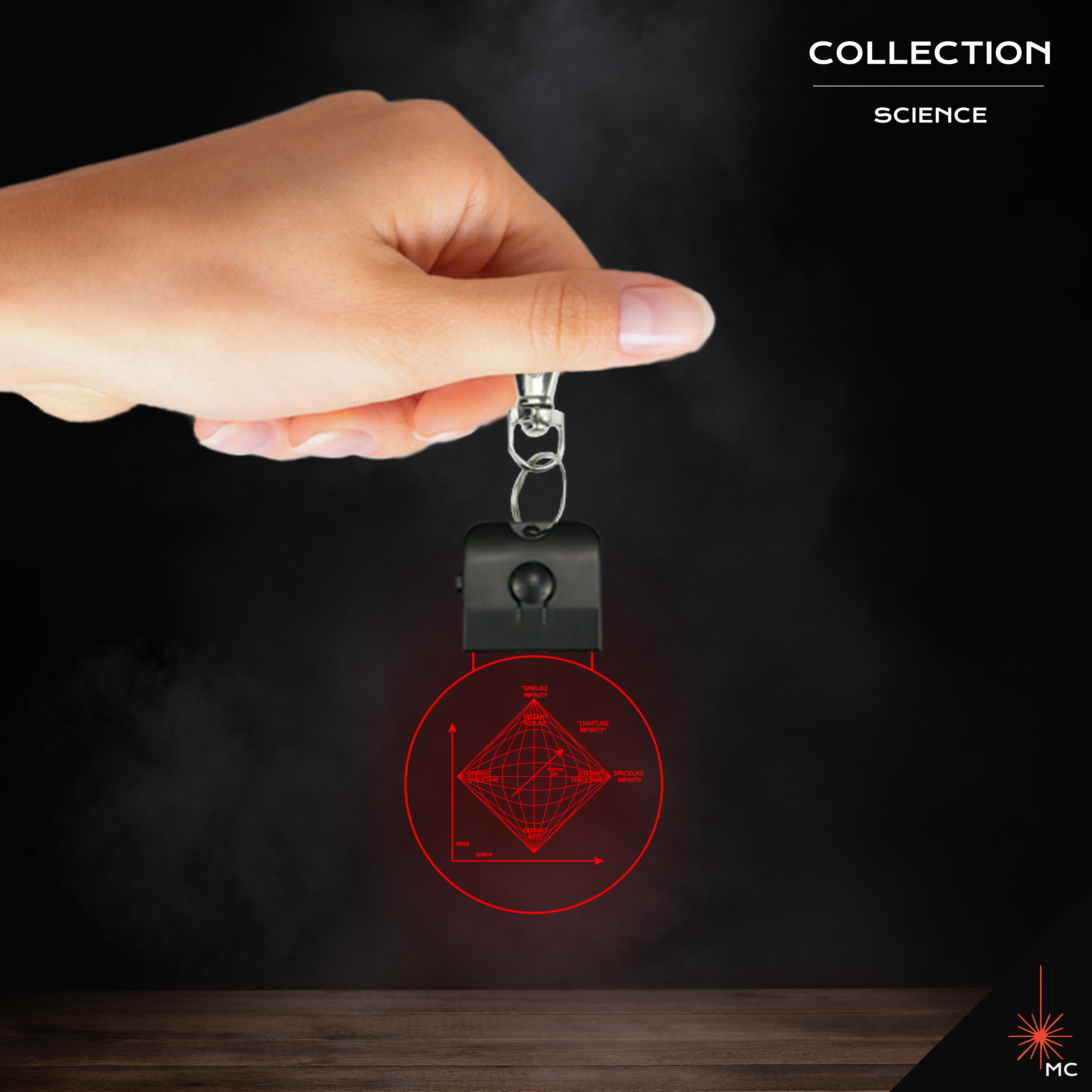 LED Keychain - Penrose Diagram (Science)