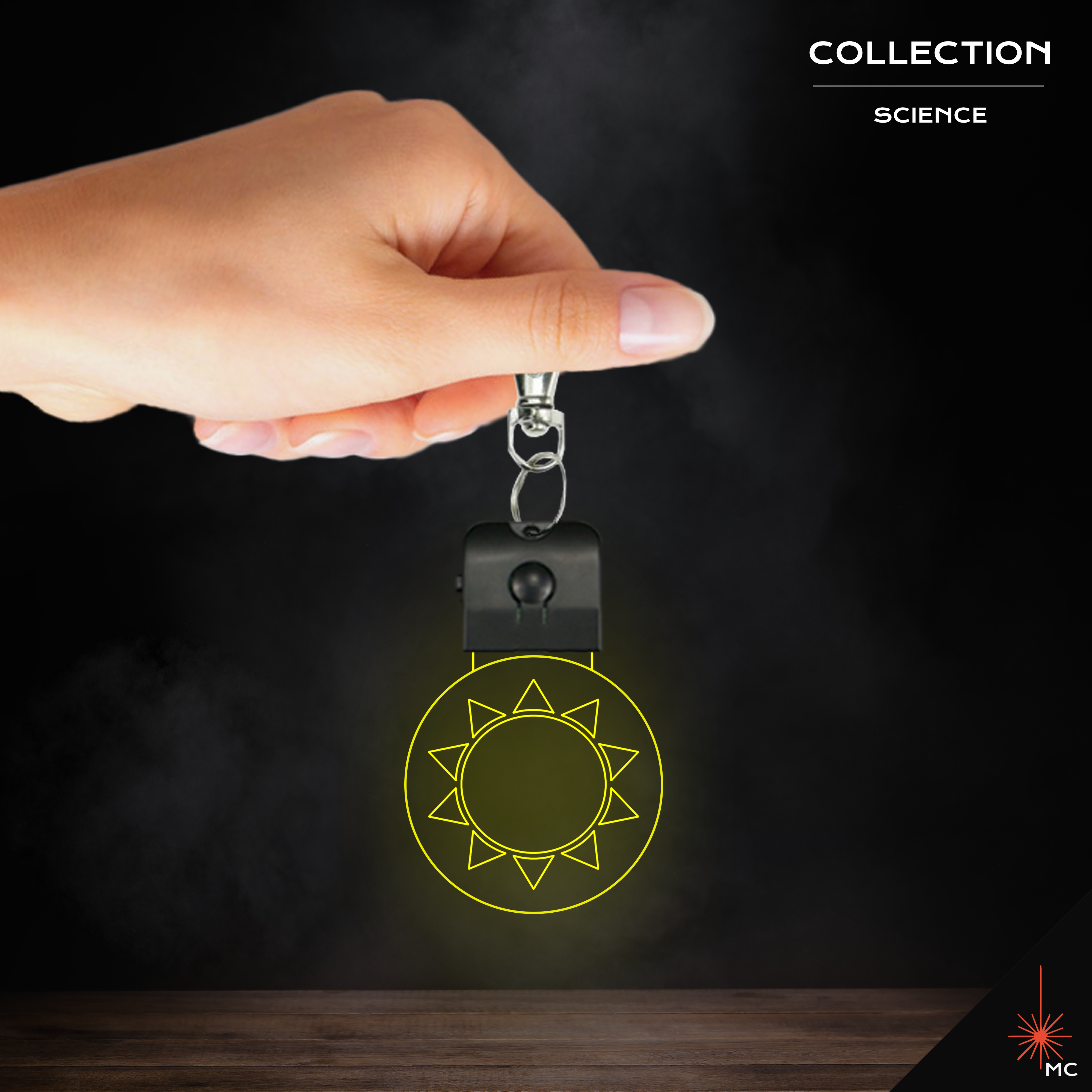 LED Keychain - Sun (Science)