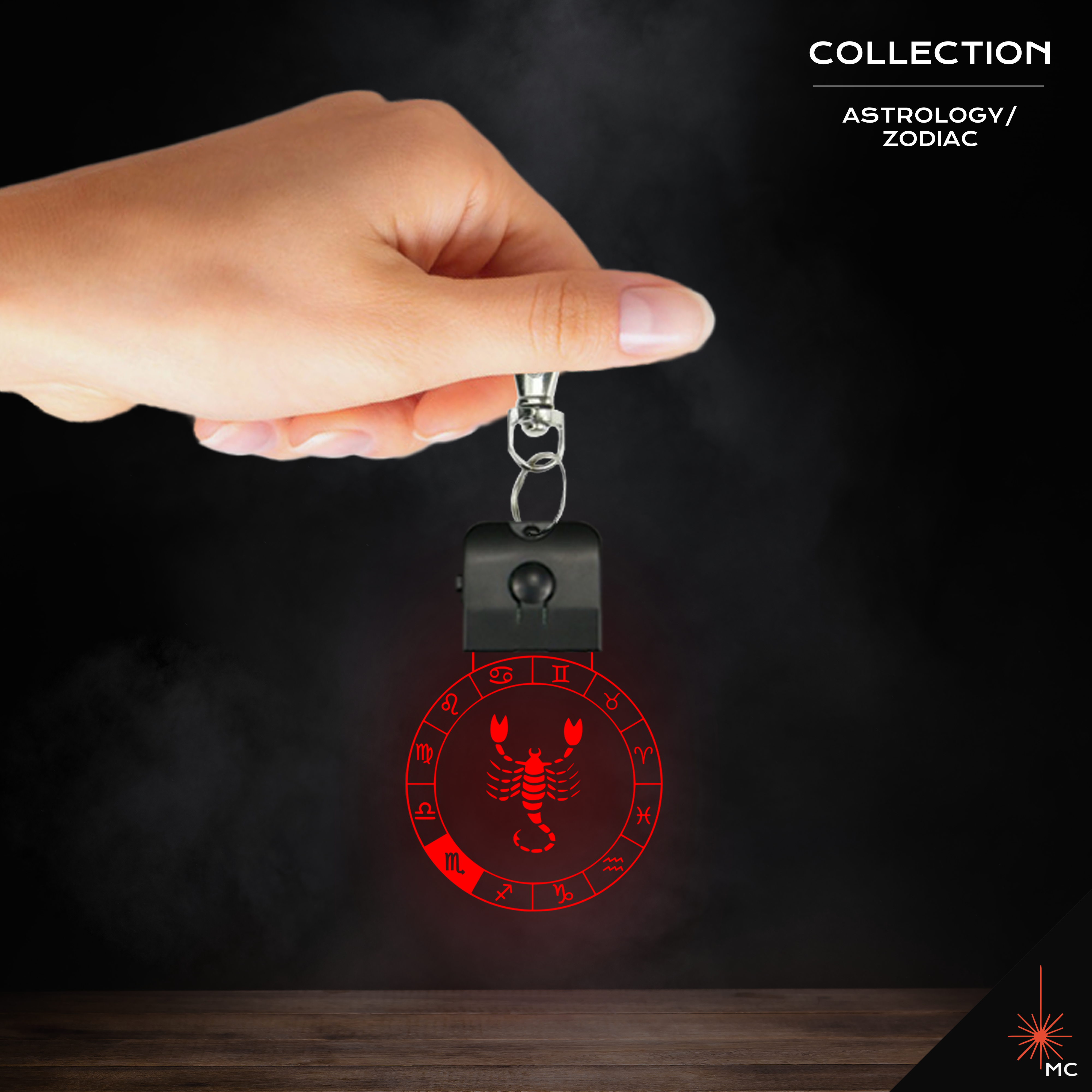 LED Keychain - Scorpio (Astrology / Zodiac)