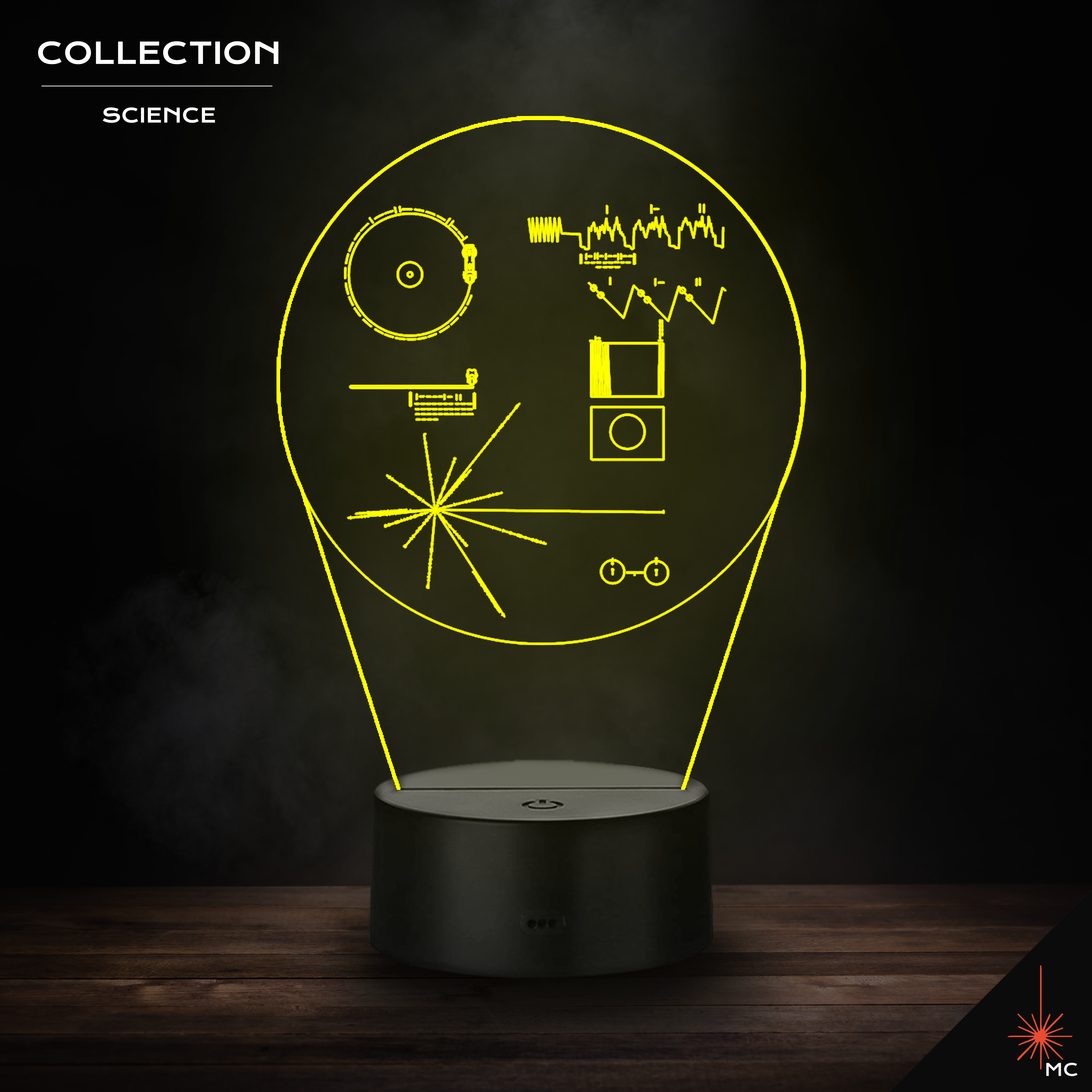 LED Lamp - Voyager Golden Record (Science)