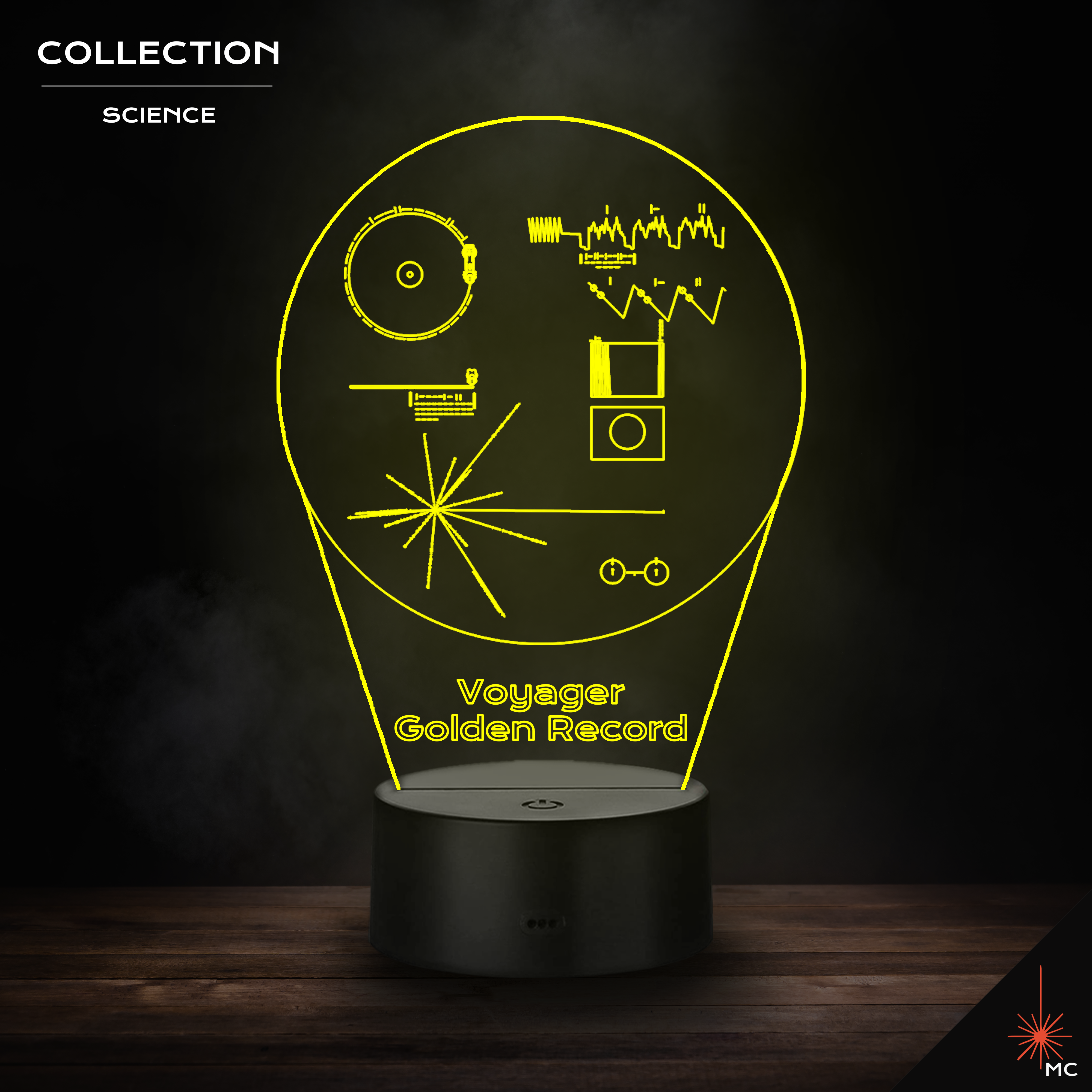 LED Lamp - Voyager Golden Record (Science)