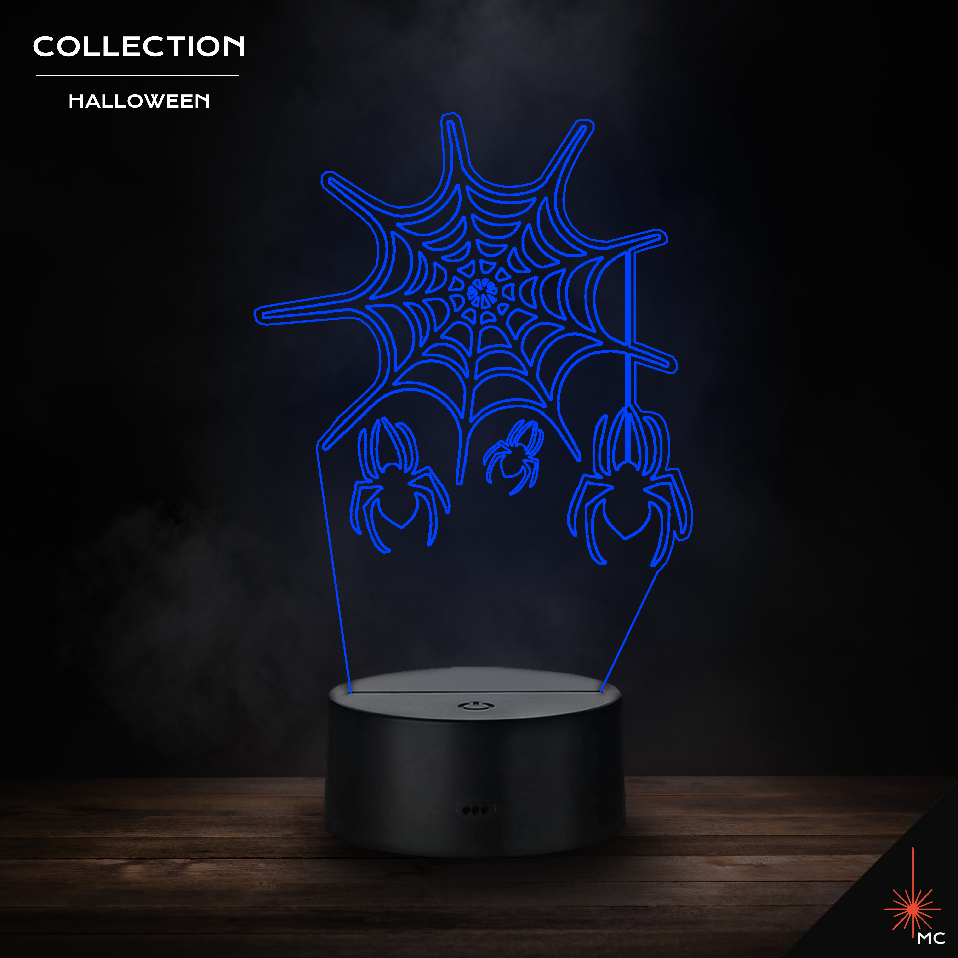 LED Lamp - Spider Web (Halloween)