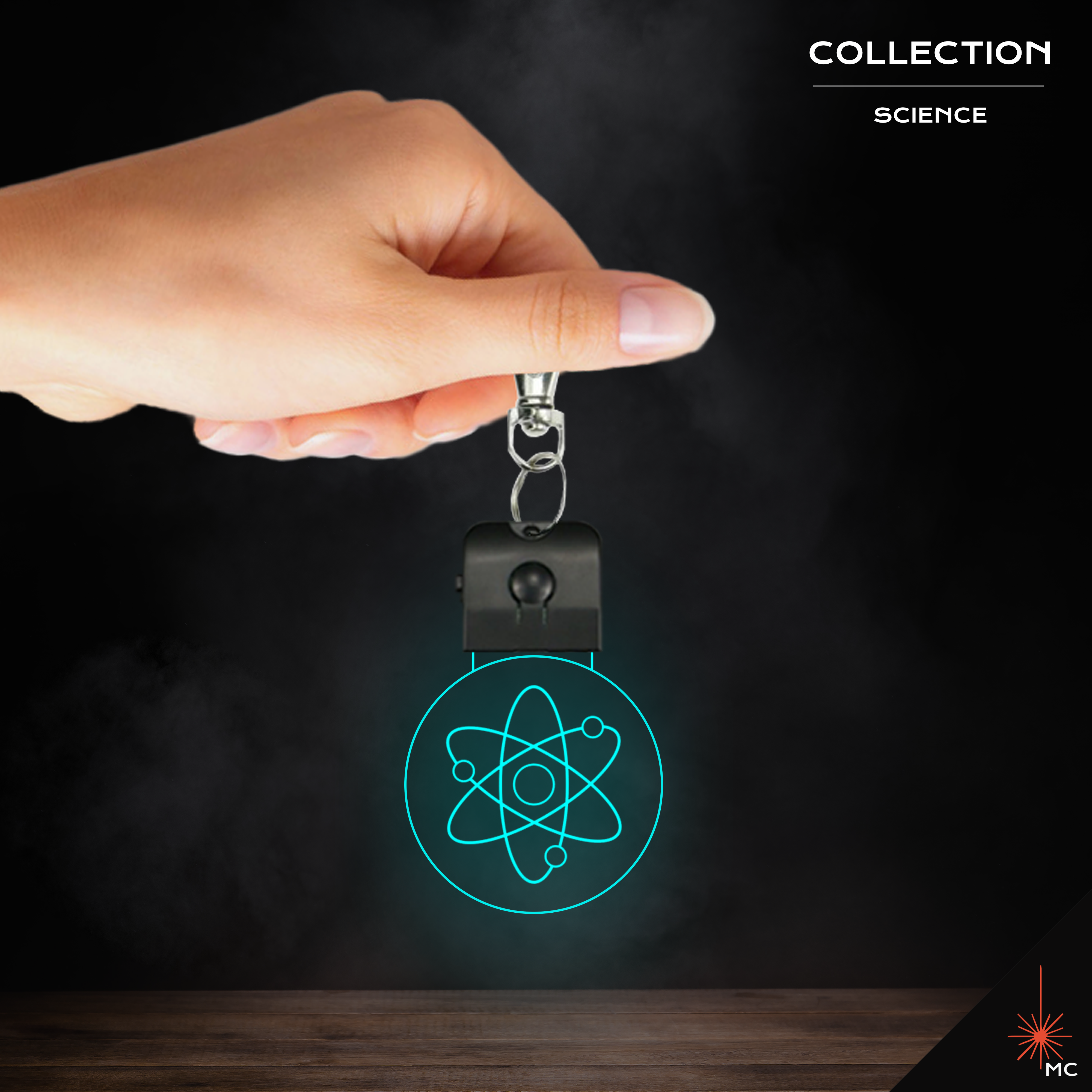 LED Keychain - Atom (Science)