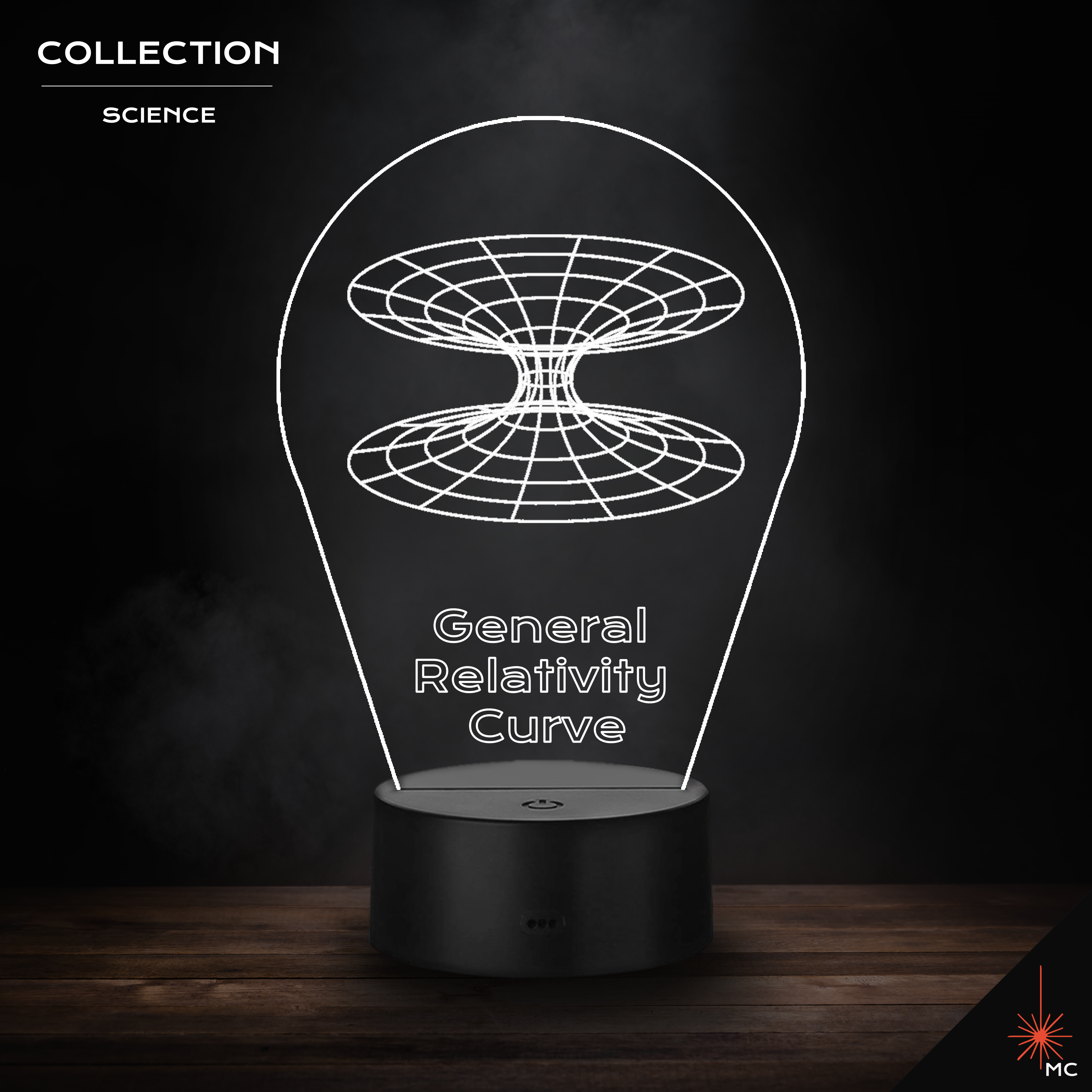 LED Lamp - General Relativity Curve / Black Hole (Science)