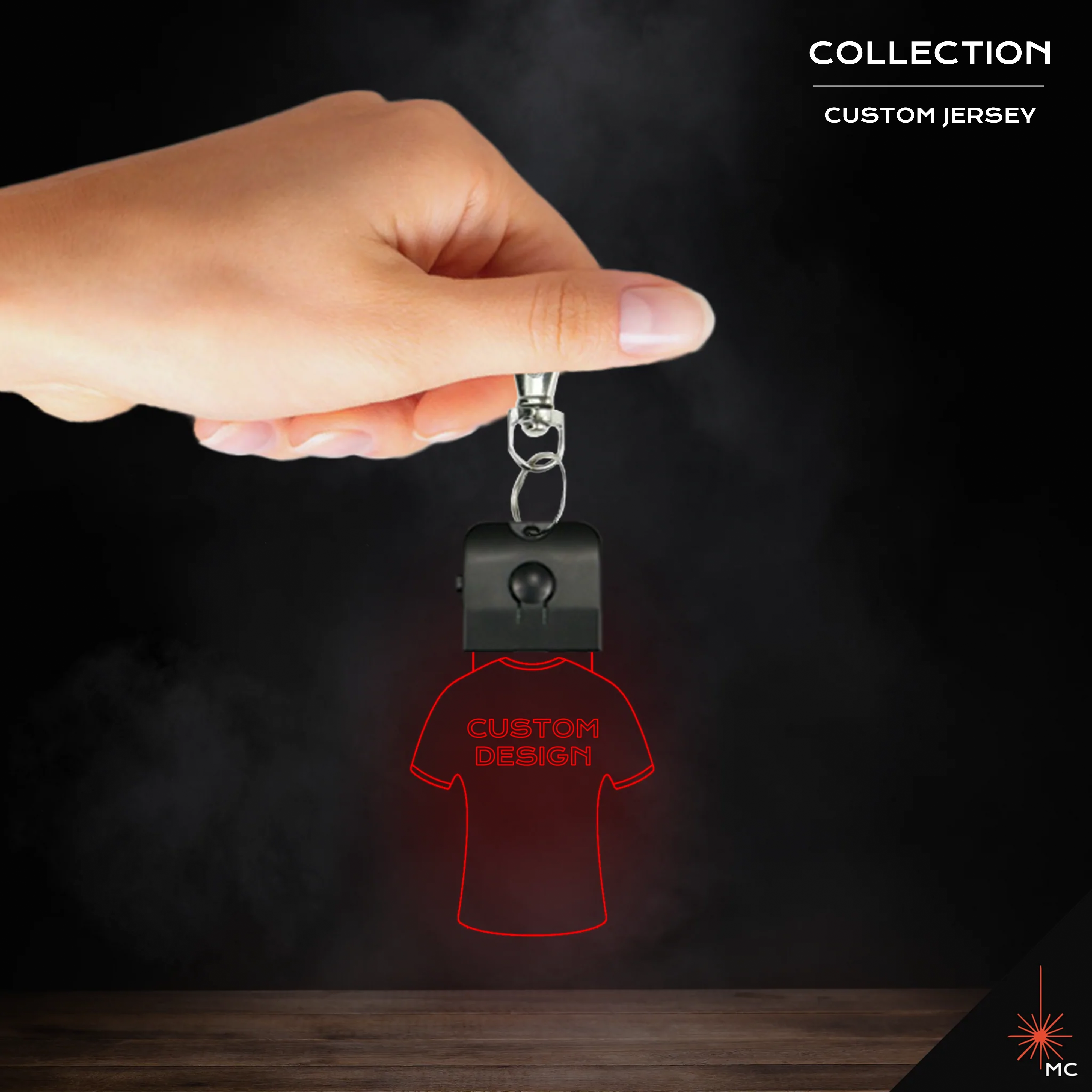 Design Your Own - Custom Sport Jersey LED Keychain