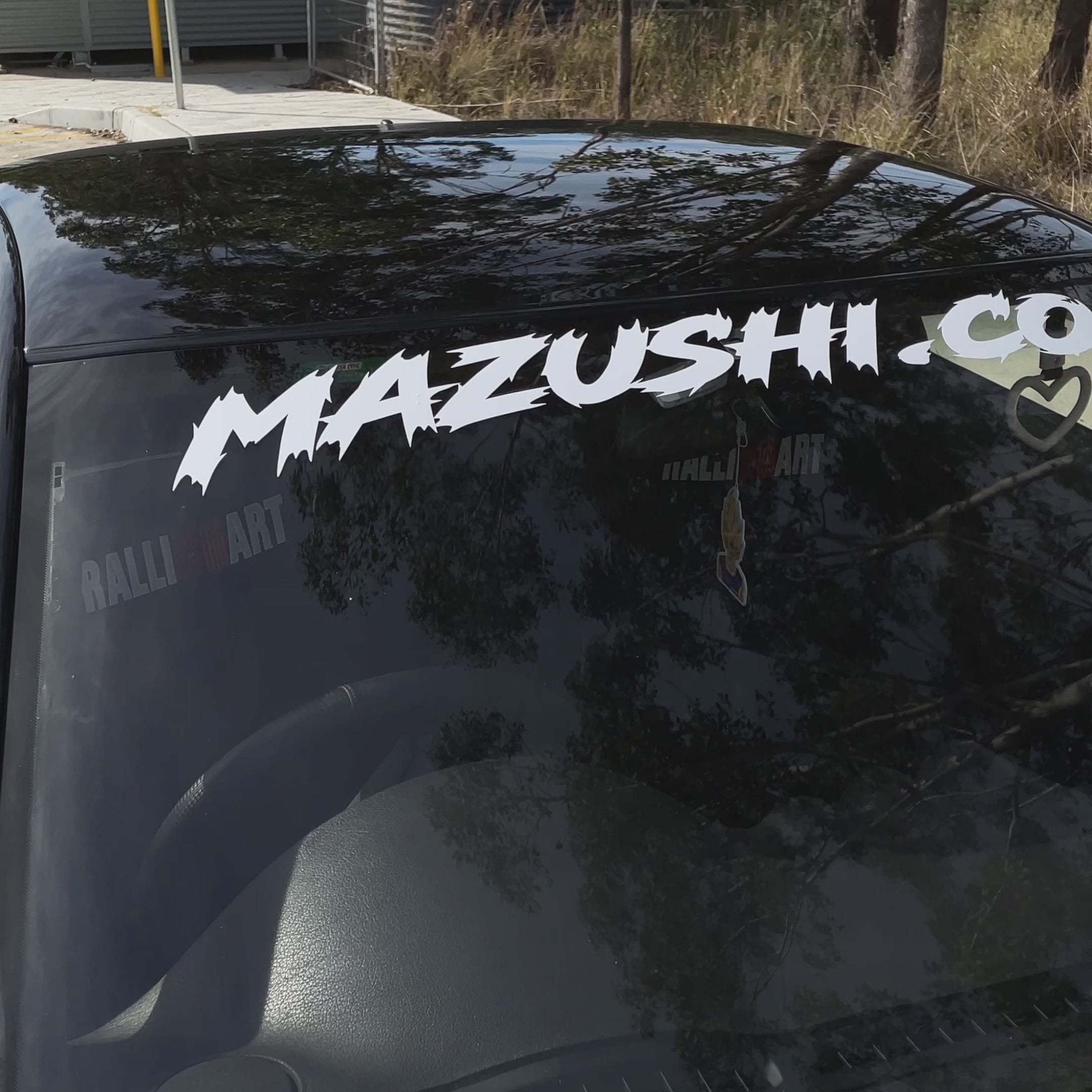 MAZUSHI.COM Banner Decals Car JDM Vehicle Automotive Window Banners Sticker Stickers Windshield